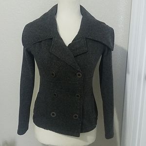 Dark gray womens soft blazer